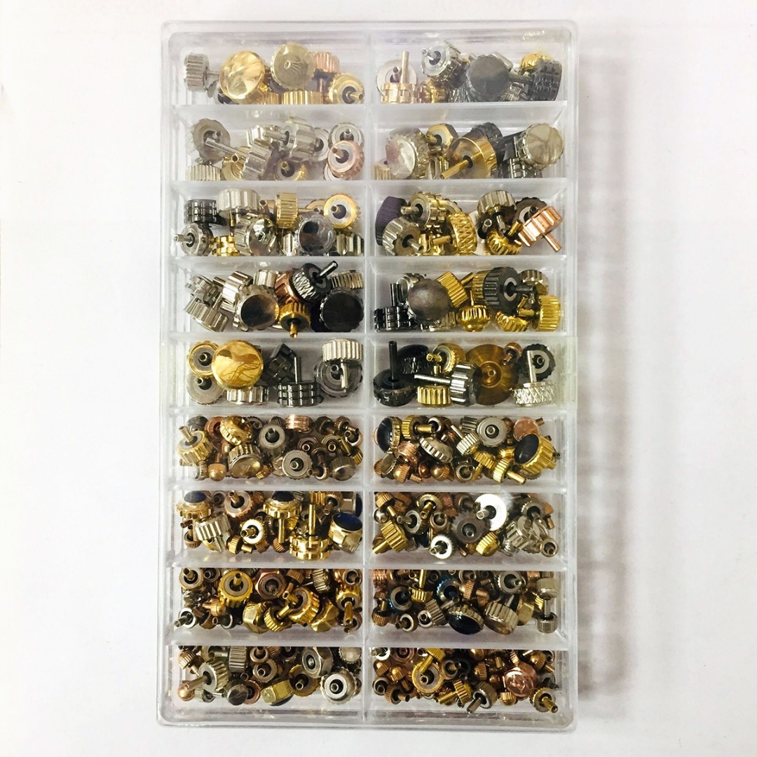 Repair Tools Kits Multicolor Watch Crowns Parts 3.0 ~ 7.0 mm Watch Assorted Head Quartz Watches Multi Style Crown Replacement Repair Accessories 23081