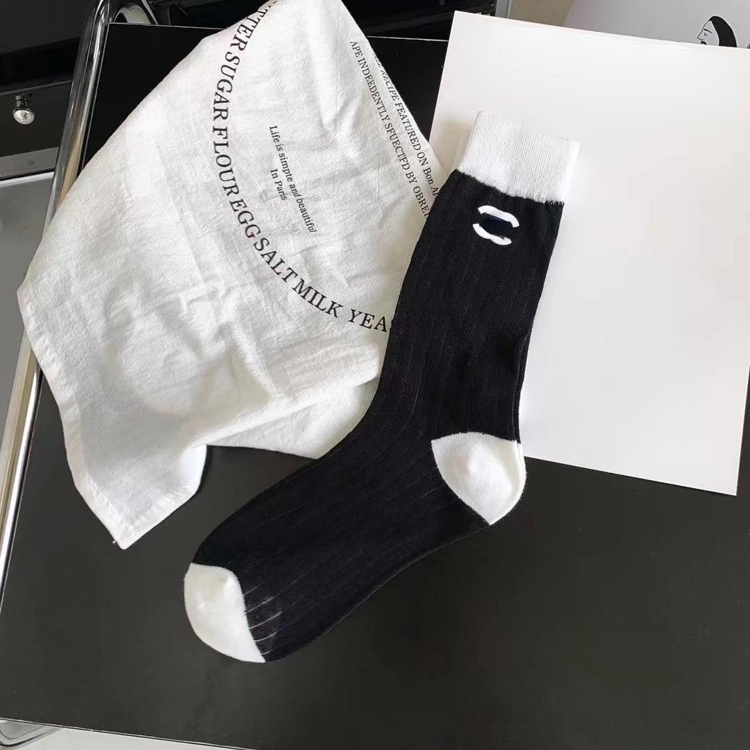 Spring and Summer Thin Cotton Socks Tube Sock Female Trendy Sock Socialite Temperament Contrast Color Ins Trendy Socks