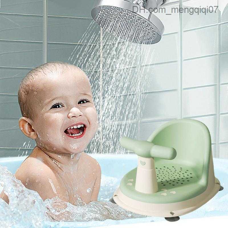 Bathing Tubs Seats Baby shower chair portable safe non slip newborn shower chair with backrest and suction cup baby care bathtub seat toy Z230817