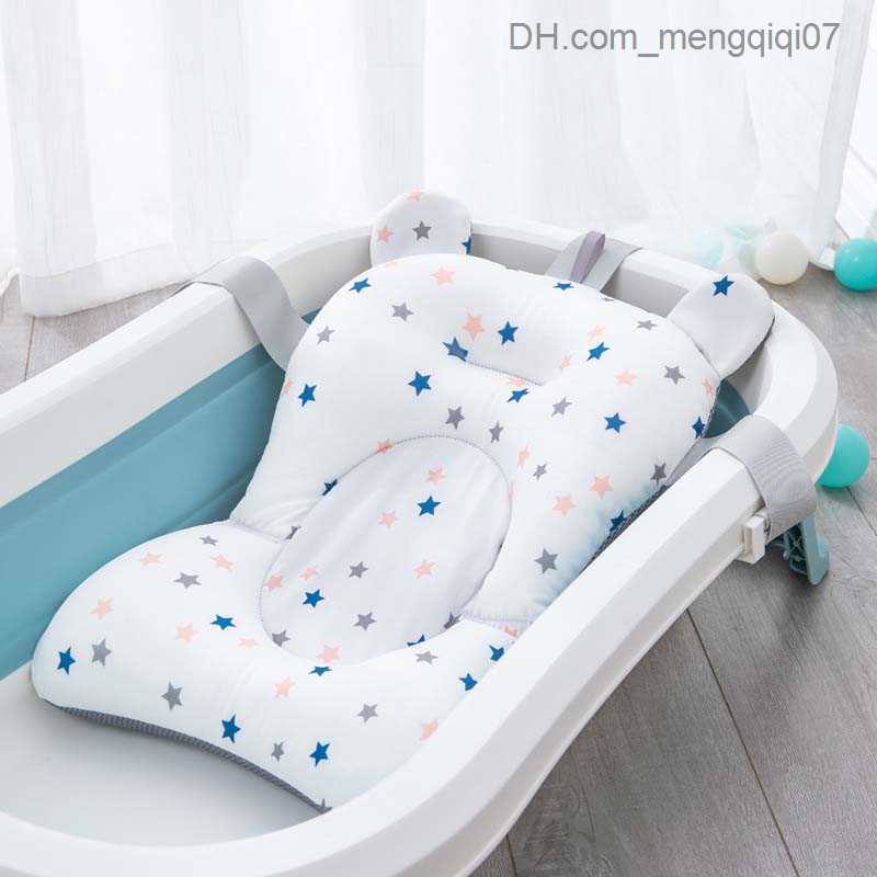 Bathing Tubs Seats Baby bathtub seat support pad cartoon baby shower bathtub pad newborn bathtub pillow baby anti-skid soft and comfortable body pad Z