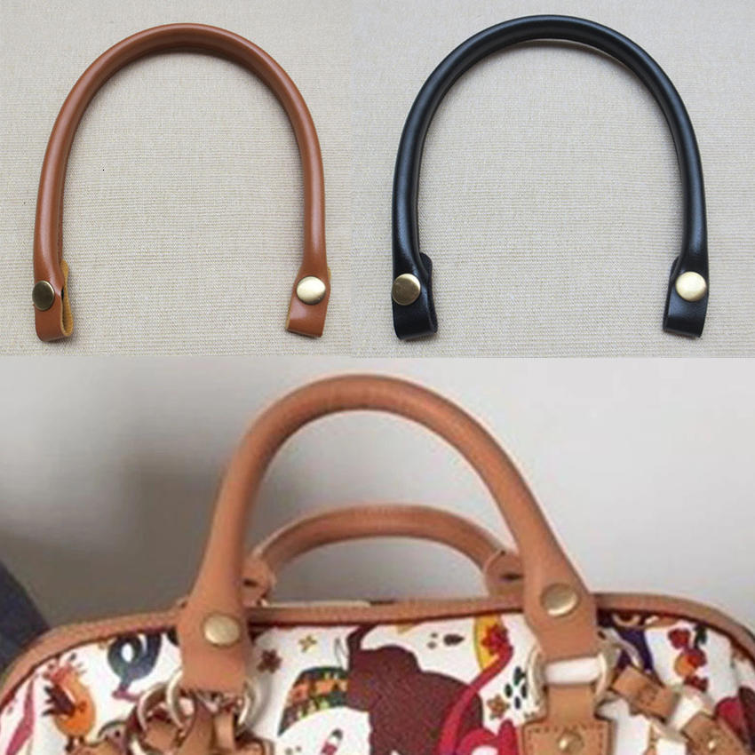 Bag Parts Accessories 1PCS Handles Replacement for Handbags Women Shoulder Strap PU Leather Bags Belt Solid Color Clasp Handle 230817