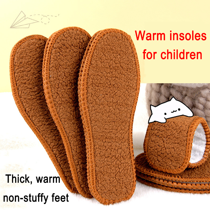 Shoe Parts Accessories Childrens Keep Warm Thermal Insoles Feet Foam Massage Soft Winter Snow Boots Pads Men Women Sport Care Shoes 230817