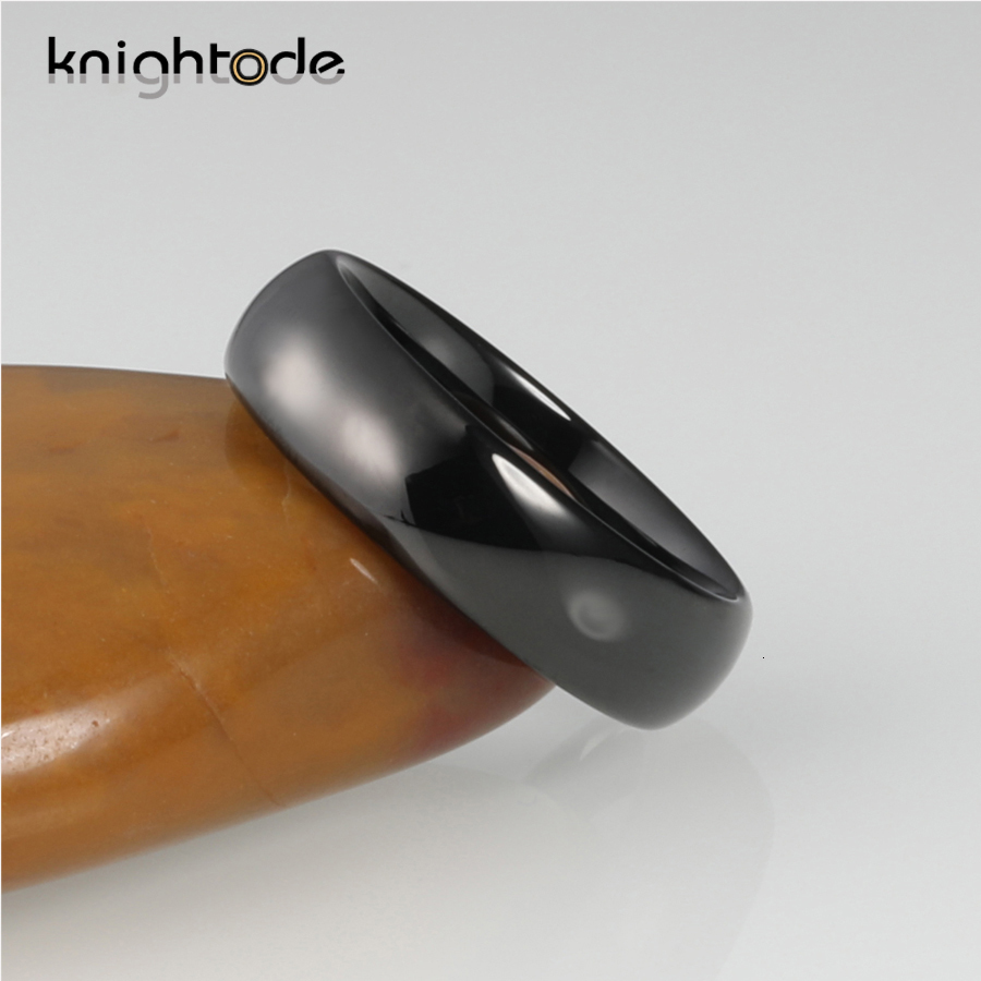 Band Rings 8mm Men Ring Black Tungsten Carbide Engagement Rings 6mm Women Fashion Wedding Band Jewelry Gift Dome Polished Shiny 230816