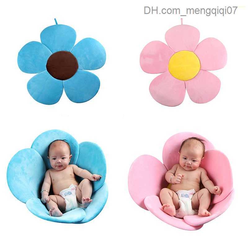 Bathing Tubs Seats Baby shower flowering newborn bathtub foldable lotus pad skin bath pad baby shower pad Z230817