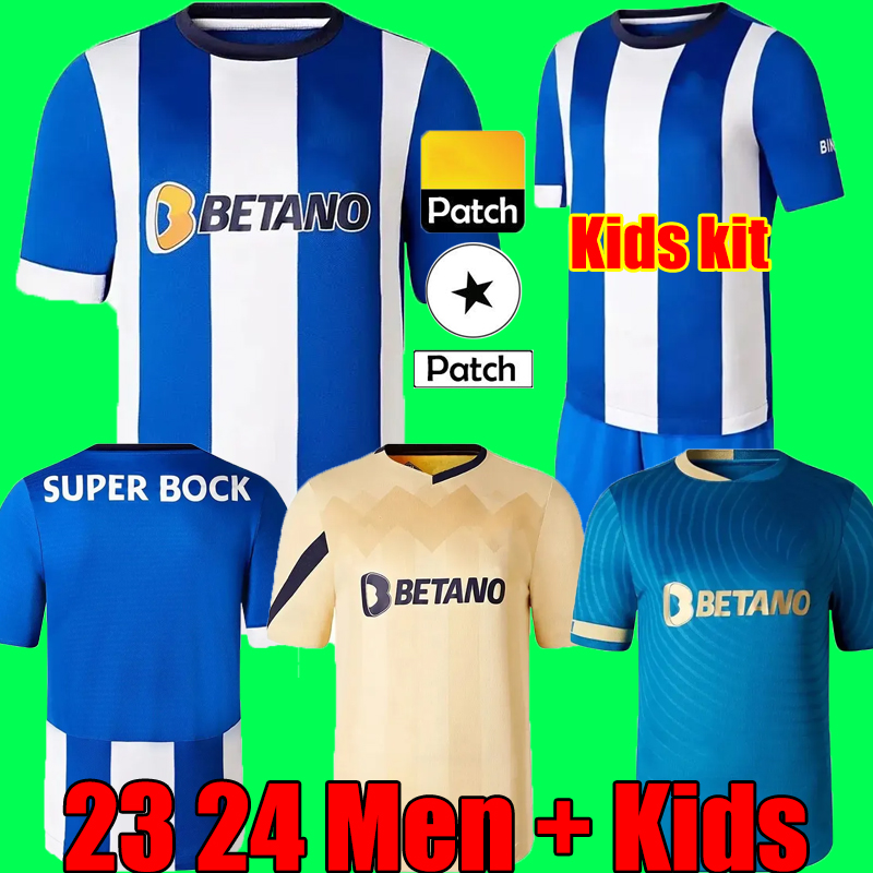 23 24 FC PoRTos Soccer Jerseys Player Version Training 2023 2024 Home Away Yellow 130 Years Anniversary CAMPEOES PEPE MEHDI LUIS DIAZ Men Football Shirts Kids Kits