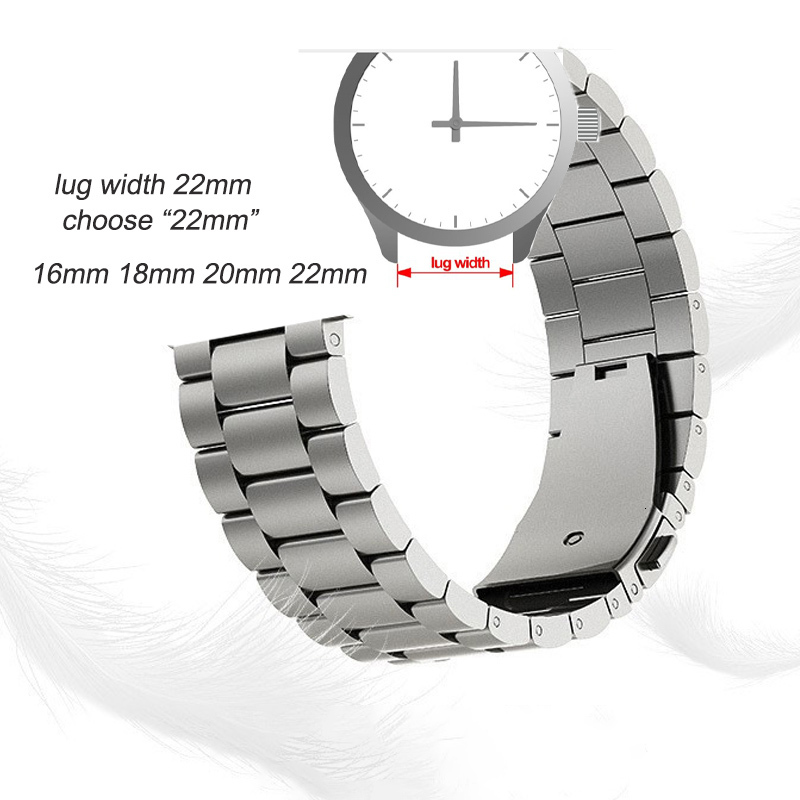 Watch Bands Metal Strap 22mm 20mm 18mm 16mm Band Quick Release Universal Bracelet Smart Replacement Wristband Business 230816