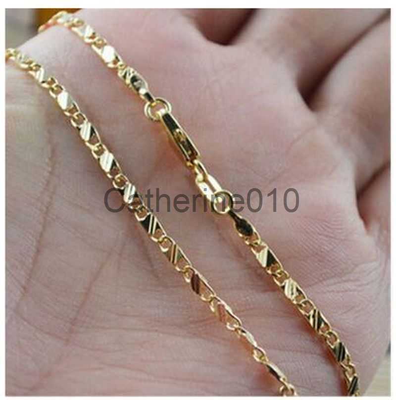 Pendant Necklaces Delicate 925 SterlSilver 16/18/20/22/24/26/28/30 Inch 18K Gold Chain Necklace Fashionable WeddJewelry for Men and Women J230817