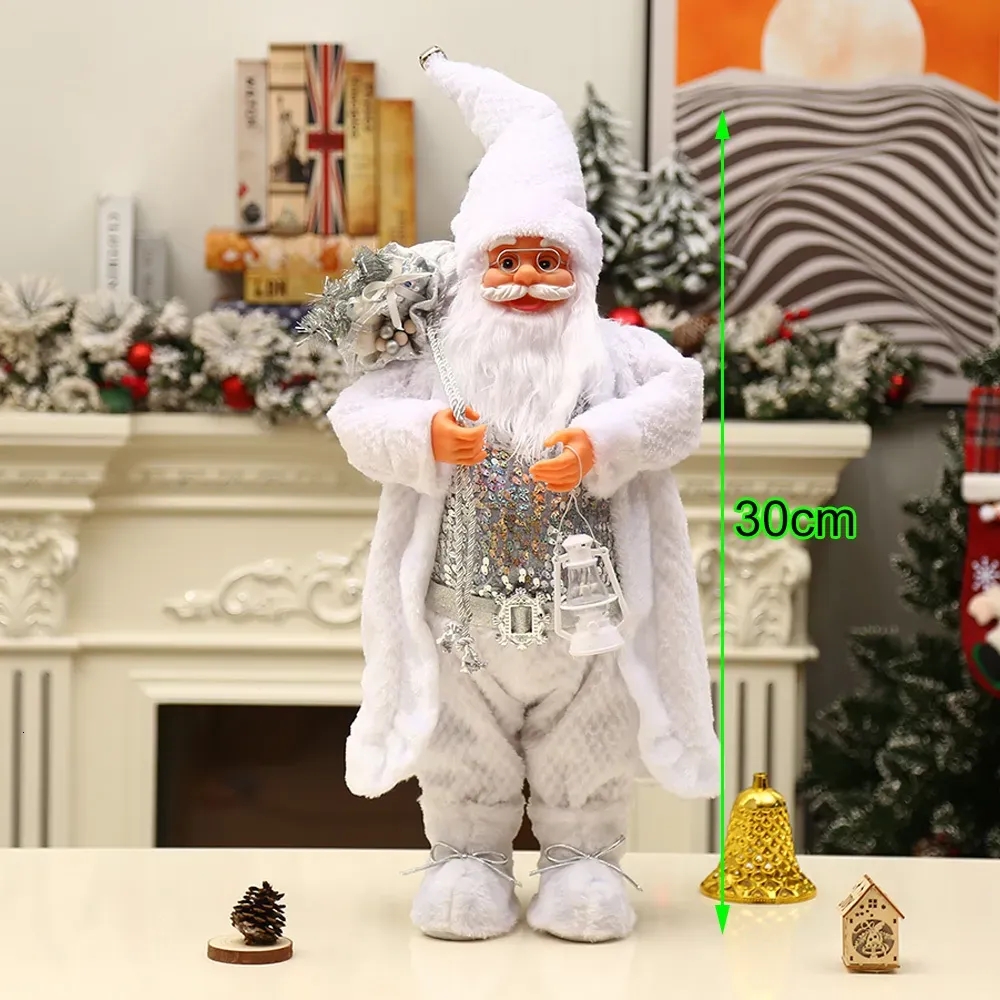 Christmas Decorations 40 Style Doll 30CM Santa Claus Elk Snowman Year 2023 Merry for Home Ornaments Natal Navidad 221124