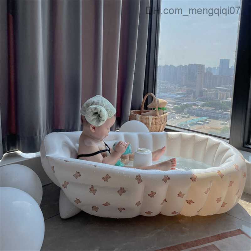Bathing Tubs Seats Children's learning chair inflatable sofa baby chair practice sitting baby sitting standing bathtub Z230818