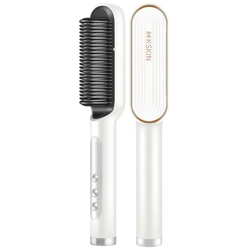 Professional Hair Straightener, 6 Gear Regulation Ionic Brush Anti Scald Static Hair Straightener