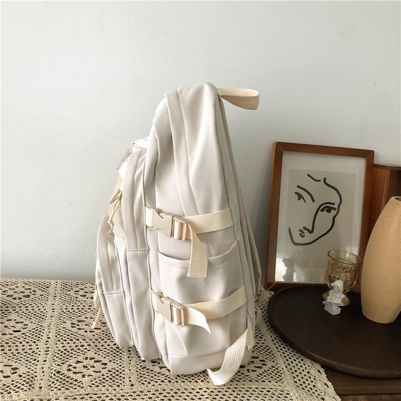 School Bags Fashion Women Backpack Waterproof Girl College Female Kawaii Student Cotton Cute Bag Harajuku Solid Teenager Mochila 230817