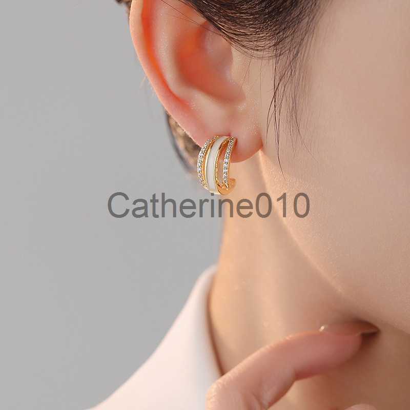 Charm 2023 New Fashion Trend Unique Design Elegant Delicate Zircon Layered Shell Earrings Women Jewelry Party Premium Gifts Wholesale J230817