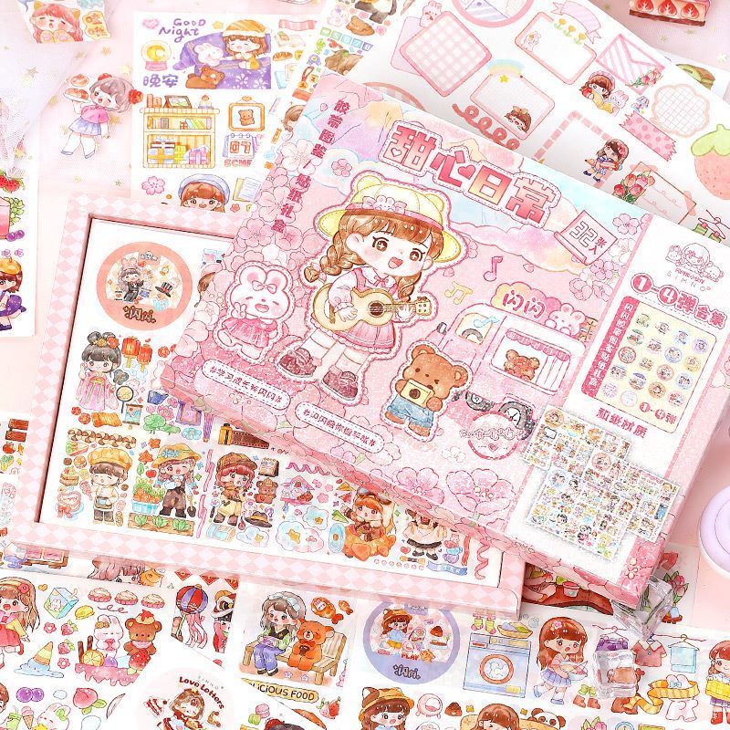 Other Decorative Stickers Mr Paper Kawaii Cartoon Characters Theme Handbook DIY Goo Card Material Decoration Cute Stationery Supplies 230816