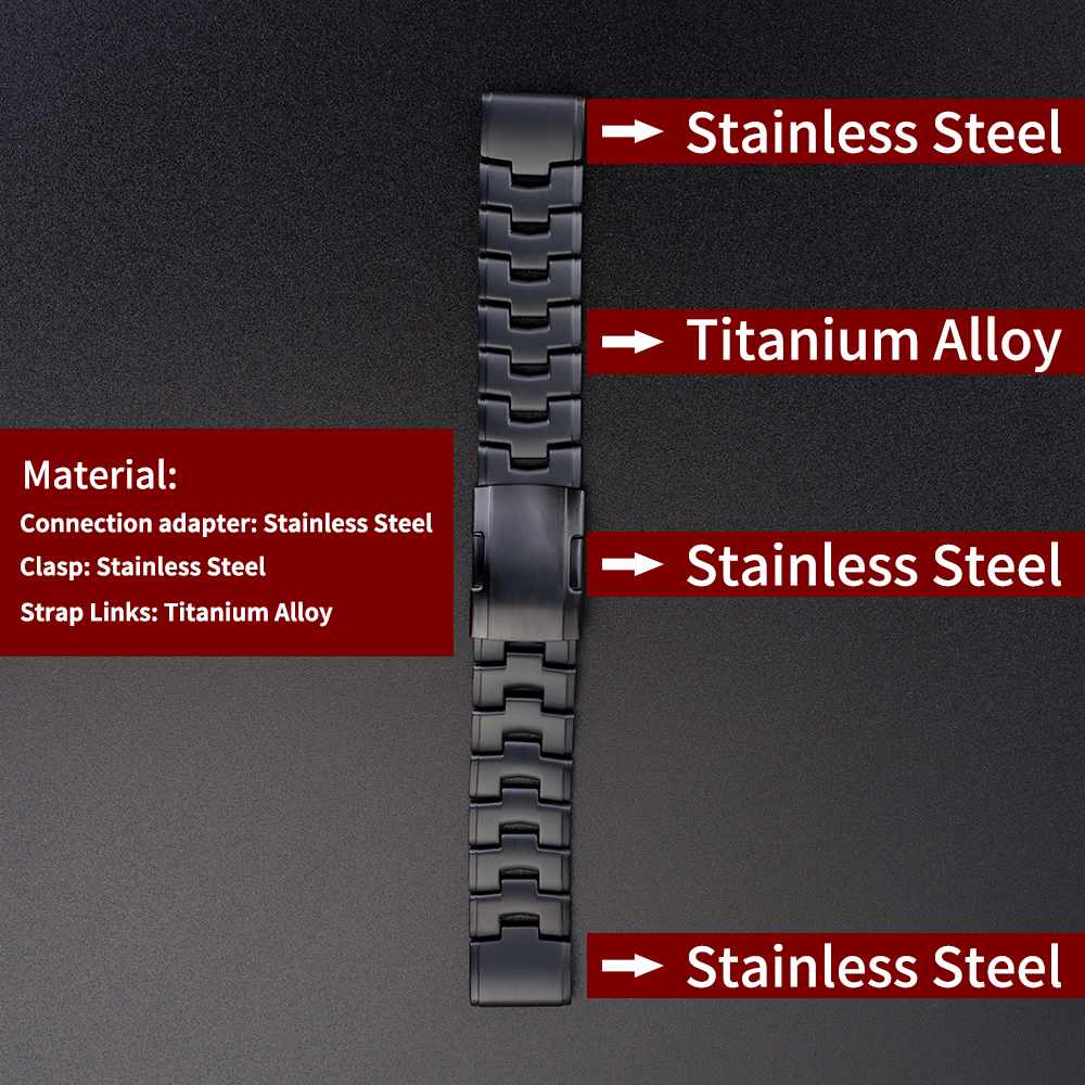 Watch Bands QuickFit 26mm 22mm alloy Strap For Garmin 7 7X Pro band Epix Gen 2 47mm 51mm 5XPlus 6XPro Watchband 230816