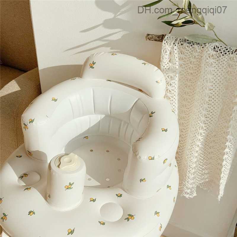 Bathing Tubs Seats Baby inflatable PVC sofa chair cartoon bear flower portable bathtub swimming pool children's seat travel amusement pool toys Z