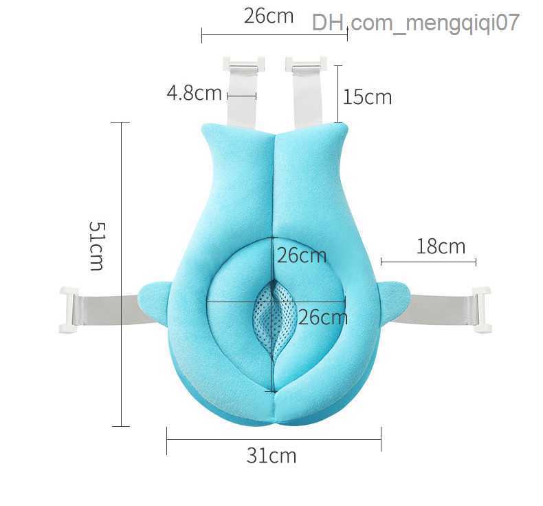 Bathing Tubs Seats Baby shower flowering newborn bathtub foldable shark shaped mat skin bath mat portable bathtub soft seat game mat 80cm Z230817