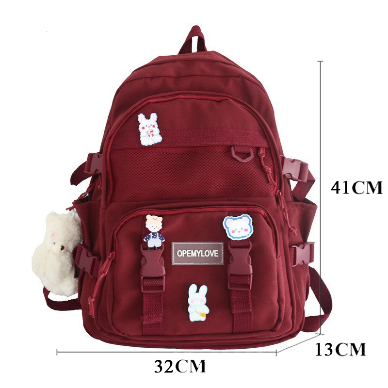 School Bags Fashion Women Backpack Waterproof Girl College Female Kawaii Student Cotton Cute Bag Harajuku Solid Teenager Mochila 230817