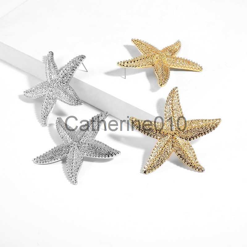 Charm Fashion Exaggeration Summer New Golden Starfish Earrings for Woman Holiday Party Bohemian Jewelry Accessories for Women J230817