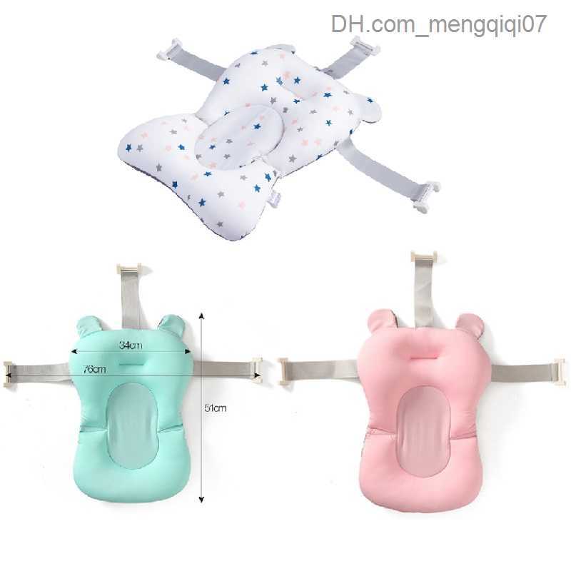 Bathing Tubs Seats Baby shower bathtub mat anti slip bathtub seat support mat newborn safety bathtub support mat foldable soft pillow Z230817