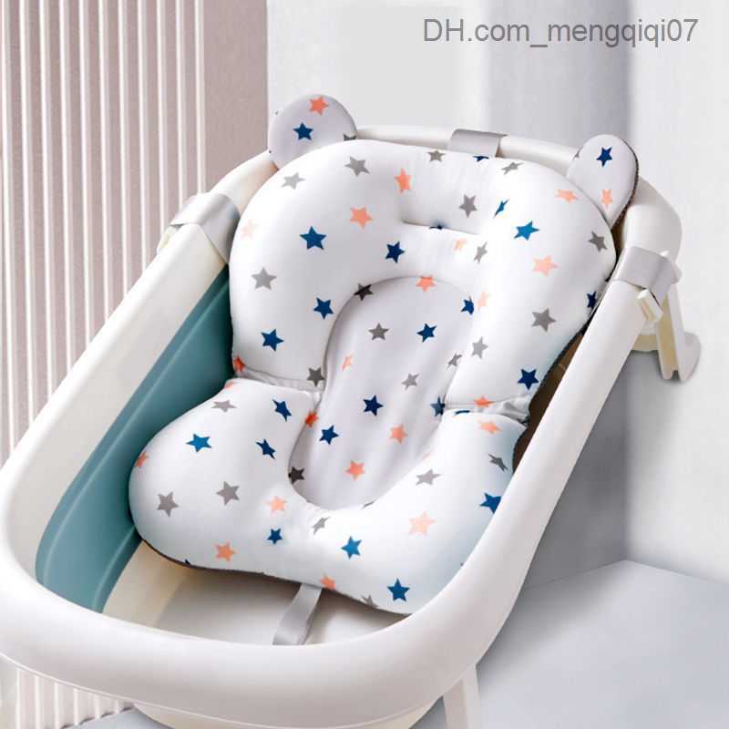 Bathing Tubs Seats Baby bathtub seat support pad cartoon baby shower bathtub pad newborn bathtub pillow baby anti-skid soft and comfortable body pad Z