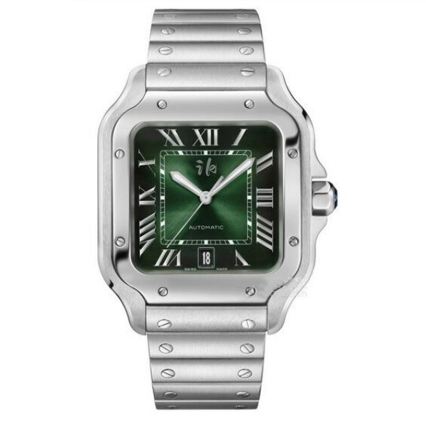 New arrival Luxury Stainless Watches Green face automatic Watch Mechanical wristwatches 519
