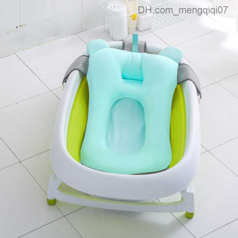 Bathing Tubs Seats Baby Soft Shower Bath Cushion Safety Bath Cushion Seat Bath Net Support Cushion Pillow Non slip Folding Cushion Z230817
