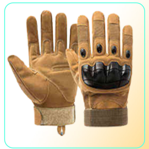 Tactical Full Finger Men Gloves Touch Screen Paintball Aioft Hard Knuckle Outdoor Climbing Riding Army Combat Gloves210f