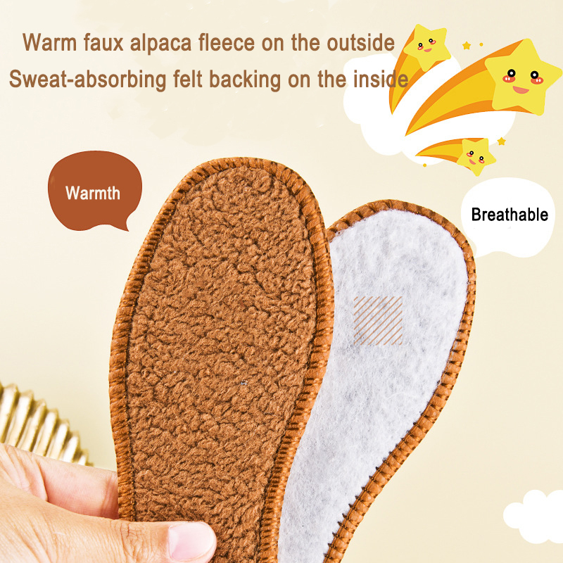 Shoe Parts Accessories Childrens Keep Warm Thermal Insoles Feet Foam Massage Soft Winter Snow Boots Pads Men Women Sport Care Shoes 230817