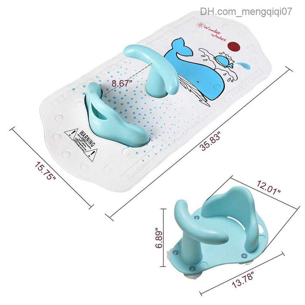 Bathing Tubs Seats Baby shower mat with baby shower seat bathtub mat back support anti slip safe and comfortable baby shower chair Z230817