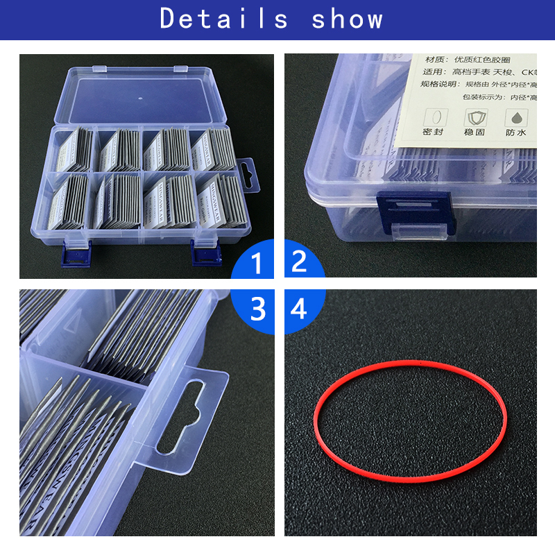 Repair Tools Kits Total 49pcs Red Gasket For Watch Case Back O-Ring 0.85*0.5 0.9*0.6 Parts For TS T41 T063 OMG CK Substitute Accessories 230817