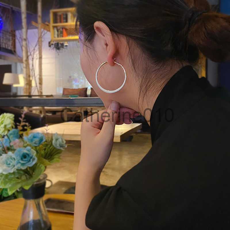 Charm GD Unique 45mm Large Round Hoop Earrings for Ladies Present Stylish Oil DrippHuggie Earrings Accessory Brincos Bulk J230817