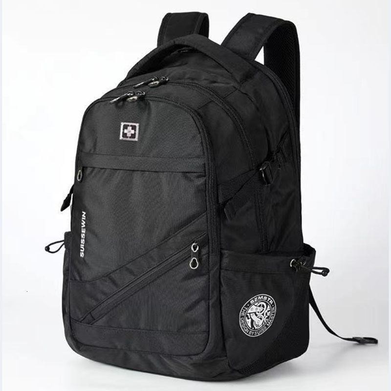 School Bags SwissMultifunctional Durable 17 Inch Laptop Backpack 45L Larger Capacity Travel Bag USB Charging Port Water Resistant Mochila 230817