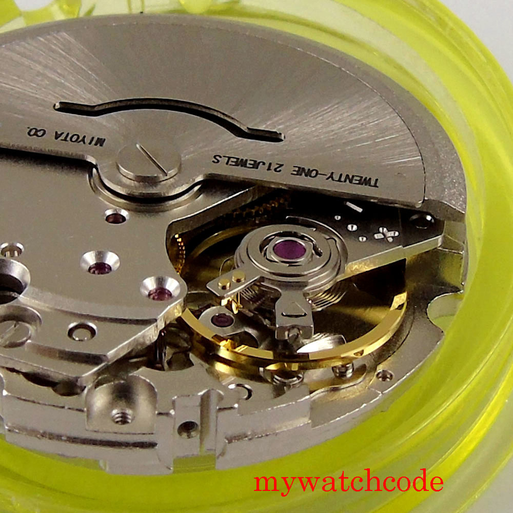 Repair Tools Kits 21 Jewels Miyota 8215 821A Hack Second Stop Date Window Automatic Mechanical Movement Watch Accessories Replacements Gold Parts 2308