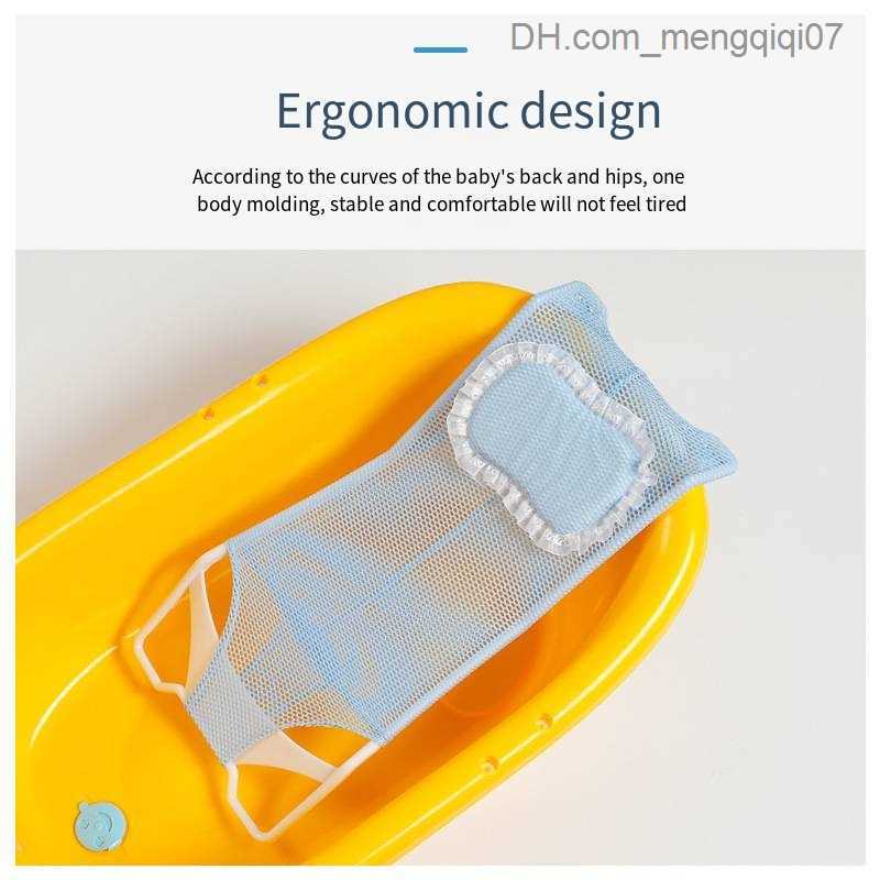 Bathing Tubs Seats Baby shower bathtub mat anti slip bathtub seat adjustable newborn safety bathtub support pad foldable soft pillow Z230818