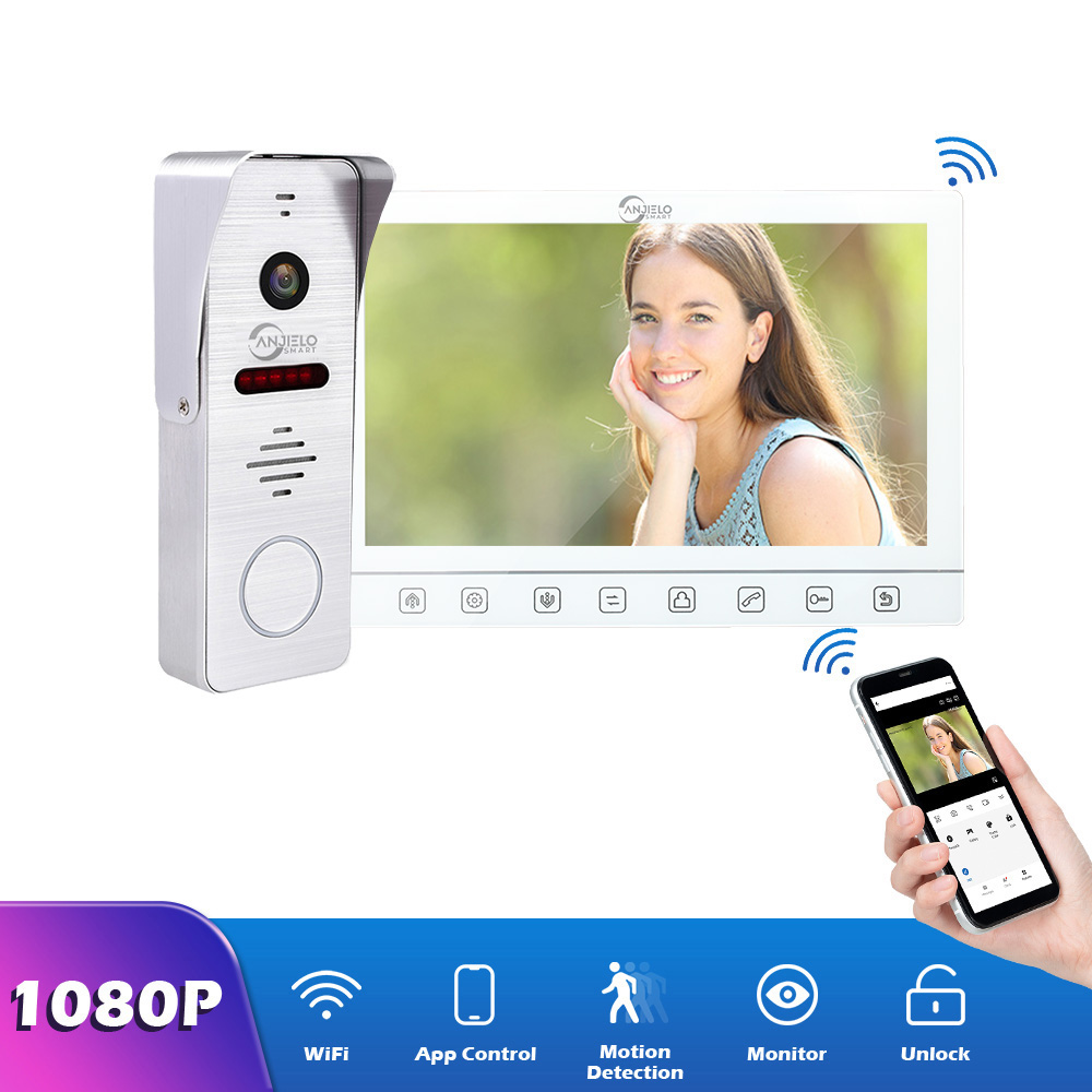 wide angle 7inch screen video doorphone with night vision home and villa security system