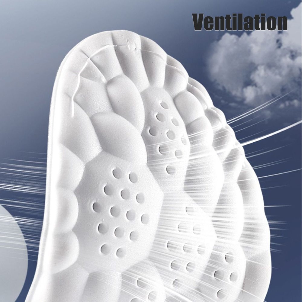 Shoe Parts Accessories Sports Insole 4D Cloud Style Sweat Absorbing Breathable Thickened Shock Absorption Super Soft and Comfortable Elastic 230817