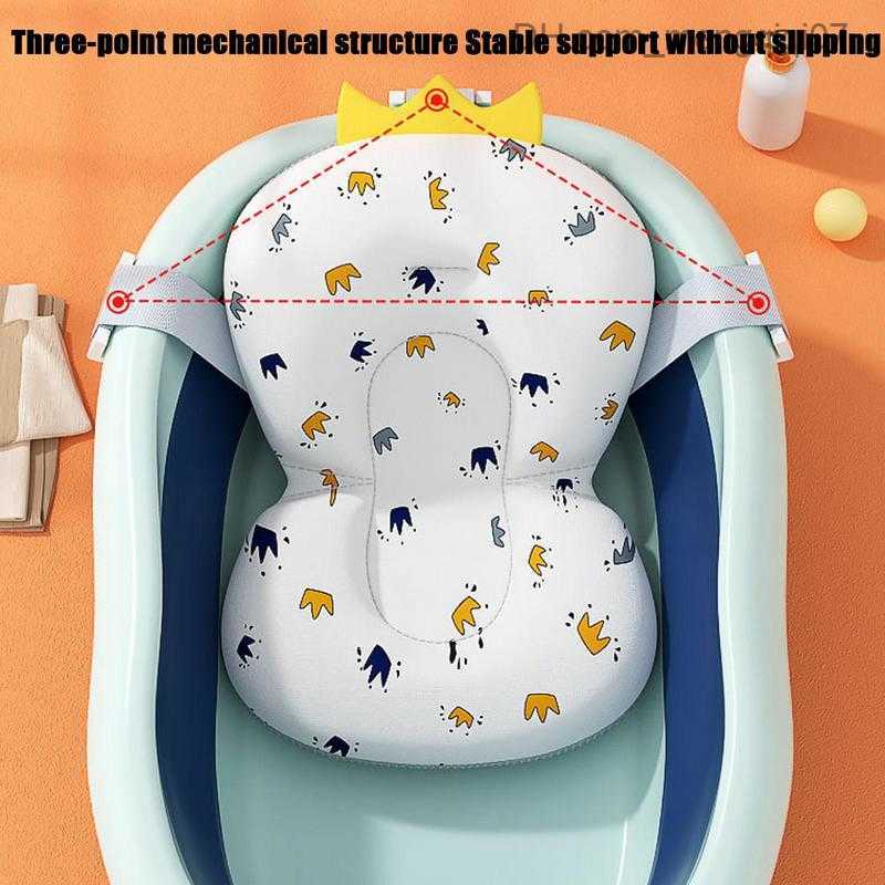 Bathing Tubs Seats Folding Baby Bath Cushion and Chair Baby Bath Seat Support Cushion Newborn Bath Pillow Baby Non slip Soft Comfortable Body Cushion 