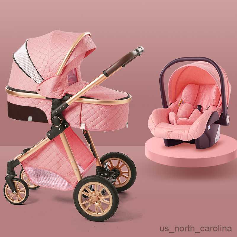 Strollers# Fashion Baby Stroller 3 in 1 Baby Travel System Newborn Baby Cart Portable Baby Cradel Infant Carrier R230817