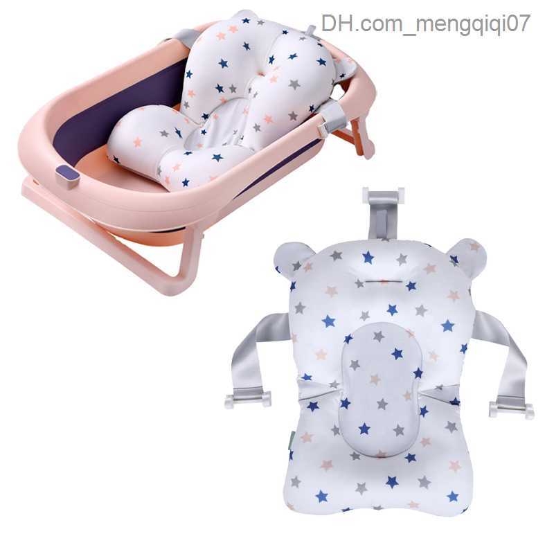 Bathing Tubs Seats Baby shower seat support pad newborn safety bathtub pad adjustable bathtub bathtub baby shower non slip foldable soft pillow Z23081