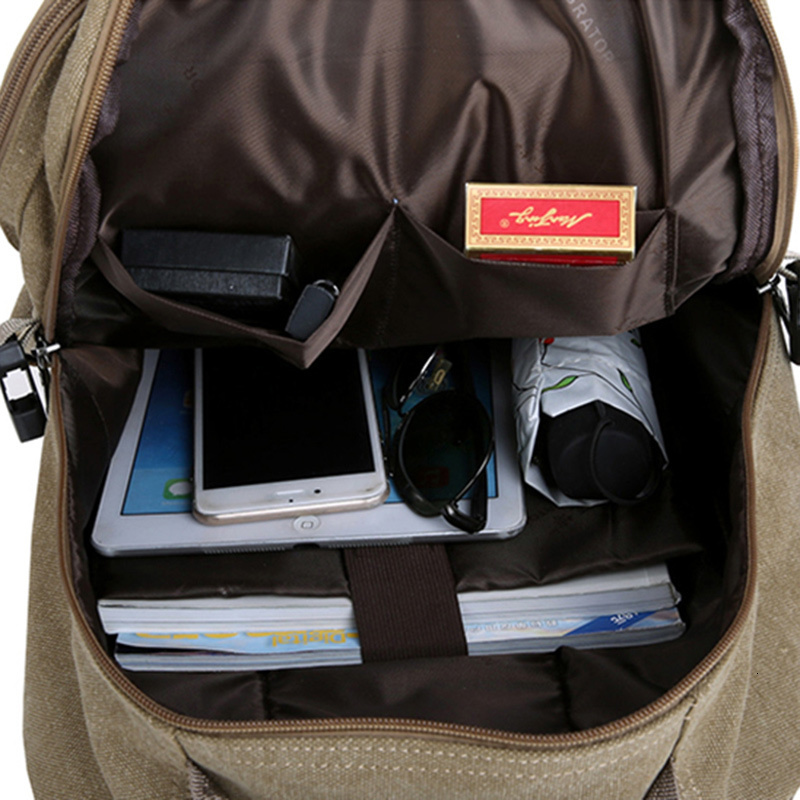 School Bags Canvas Backpack For Man Casual Business Laptop Bag Trend Simple Male Travel Back Pack Durable Sport Teen 230817