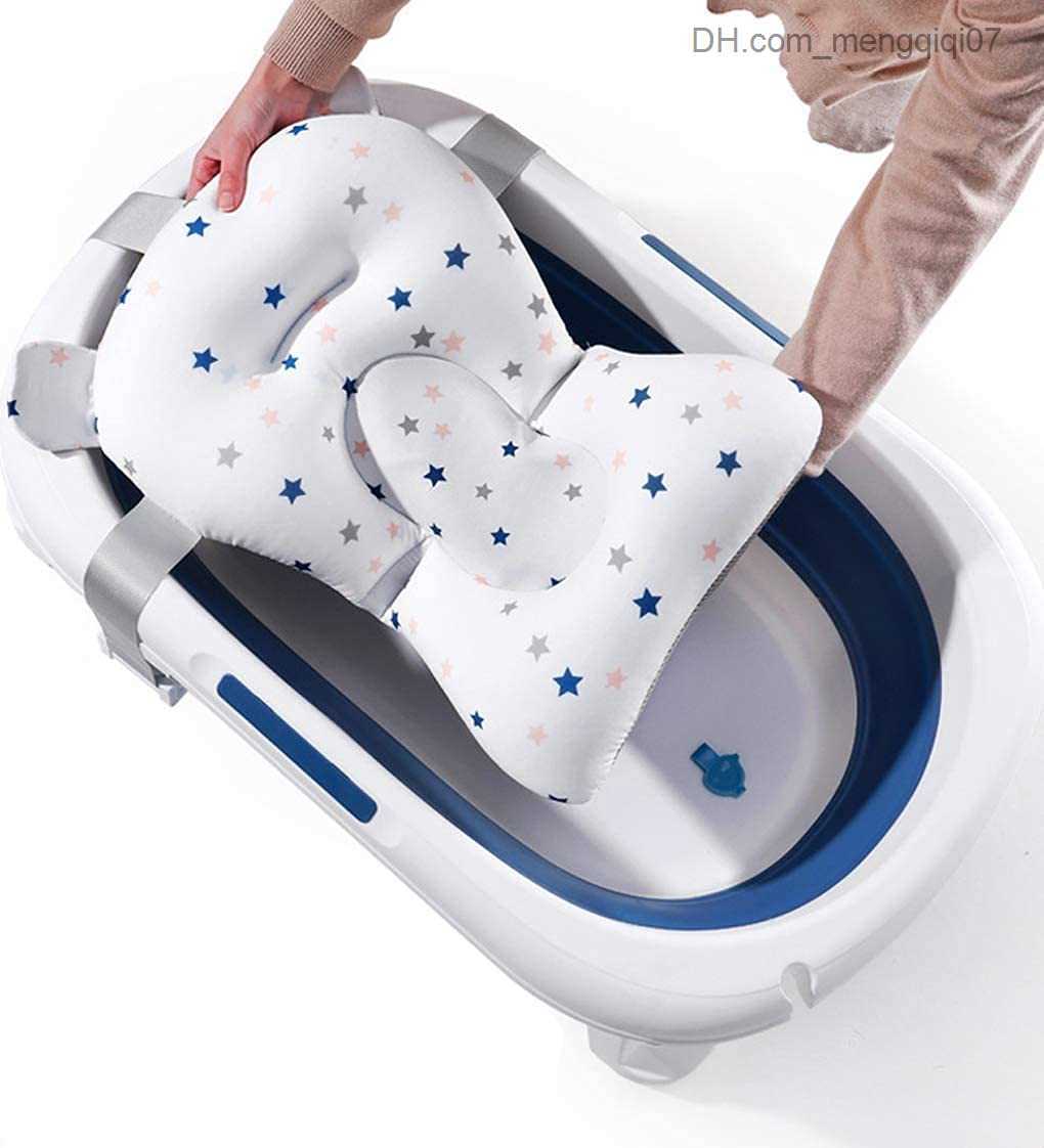 Bathing Tubs Seats Baby bathtub seat support pad cartoon baby shower bathtub pad newborn bathtub pillow baby anti-skid soft and comfortable body pad Z