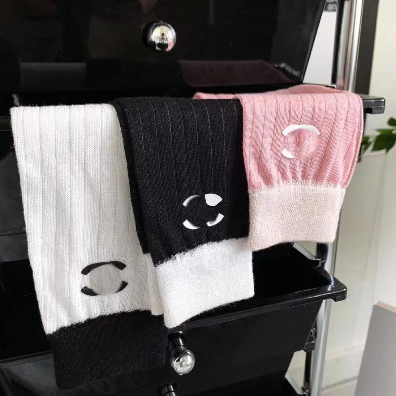 Spring and Summer Thin Cotton Socks Tube Sock Female Trendy Sock Socialite Temperament Contrast Color Ins Trendy Socks