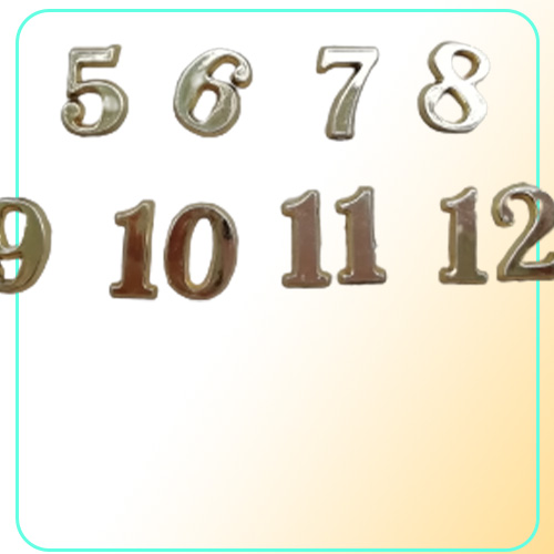 Whole New 50PCS 15CM Plastic Gold Arabic Numbers for DIY Repair Quartz Clock Accessories FITUP4350562