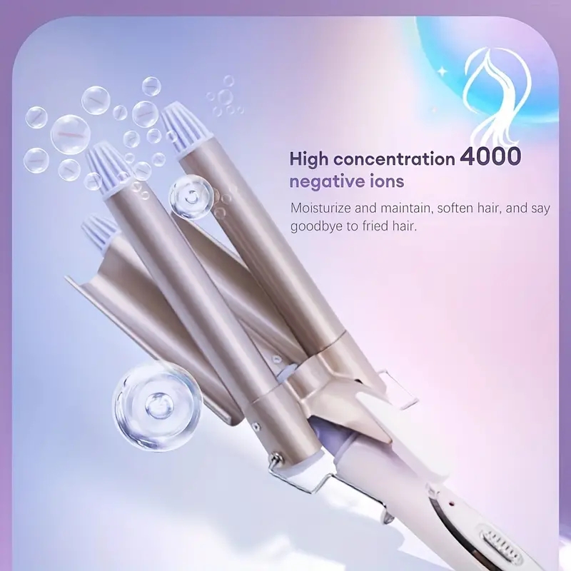 Electric Curling Iron - Three-Stick Hair Curler for Smooth and Shiny Hair - Household Egg Roll Stick - Hair Styling Tool for Salon-Quality Results