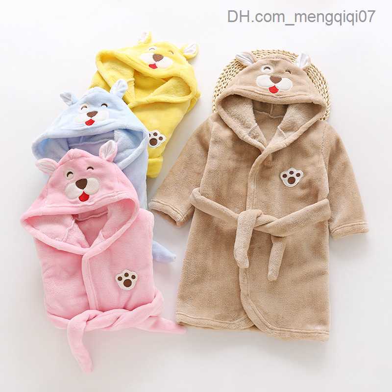 Towels Robes Winter Children's Bathroom Cartoon Baby Bath Towel Rabbit Panda Animal Hooded Towel Children's Pajamas Boys Girls' Bath To