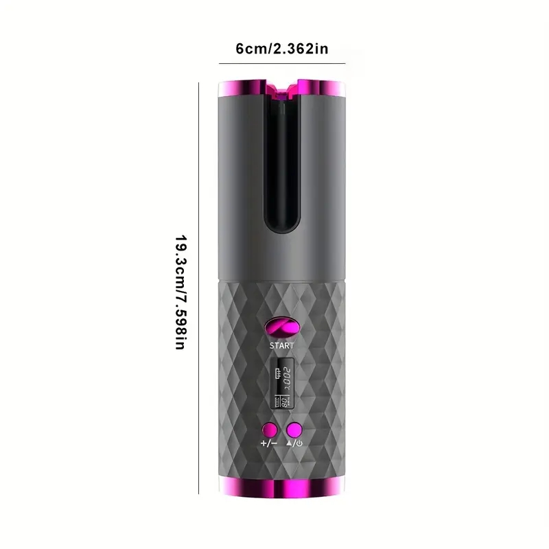 USB Cordless Hair Curler - Portable Rotating Wand for Smooth and Stylish Hair