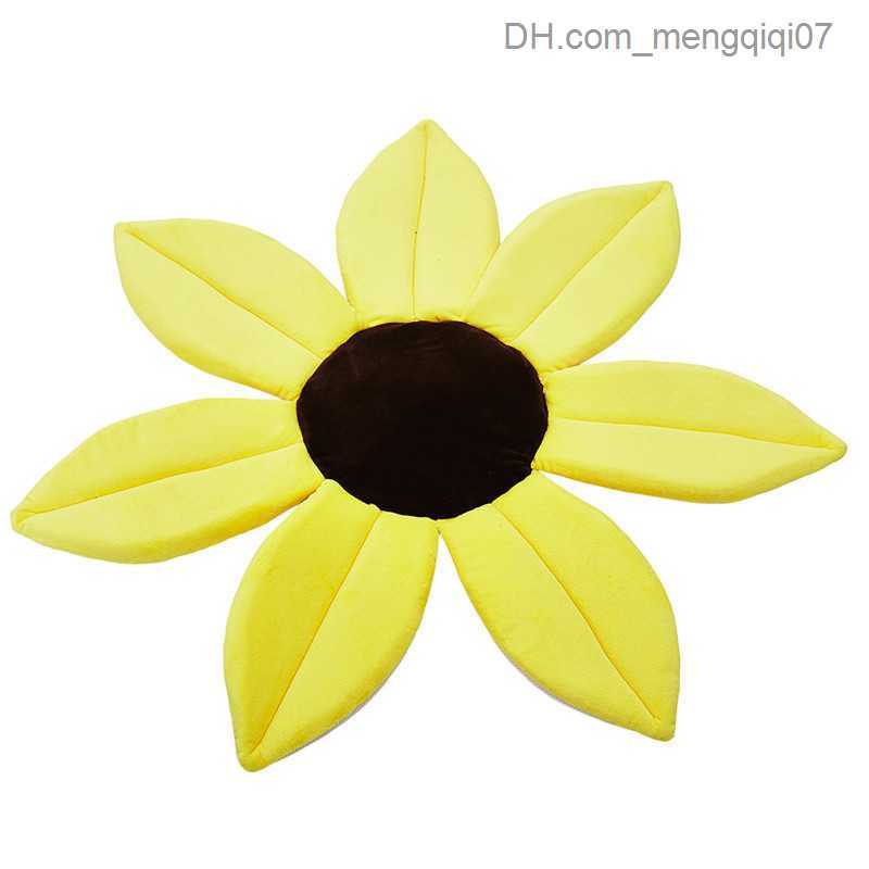 Bathing Tubs Seats 0-3 years old baby playing pillow sunflower pad baby flower sink bathtub folding flower sunflower bathroom cushion Z230818