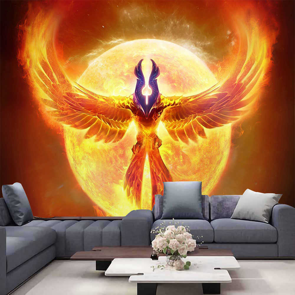 Tapestries Large Angel Wings Tapestry Hippie Psychedelic Feather Occult Background Art Wall Hanging Carpet Home Decoration Table Cloth R230817