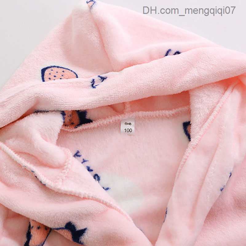 Towels Robes Baby Boys and Girls Bathroom Cartoon Hooded Children's Pajamas Autumn Warm Casual Children's Pajamas Long Sleeve Children'