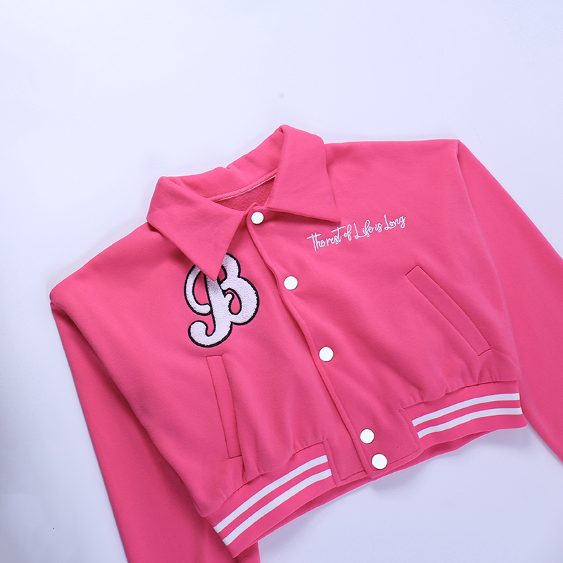 Women's Jackets Varsity Baseball Cropped Jacket Embroidery Letter Coats Crop Women Fall Winter Y2K Clothes Streetwear Cyber Racing Jackets 230817